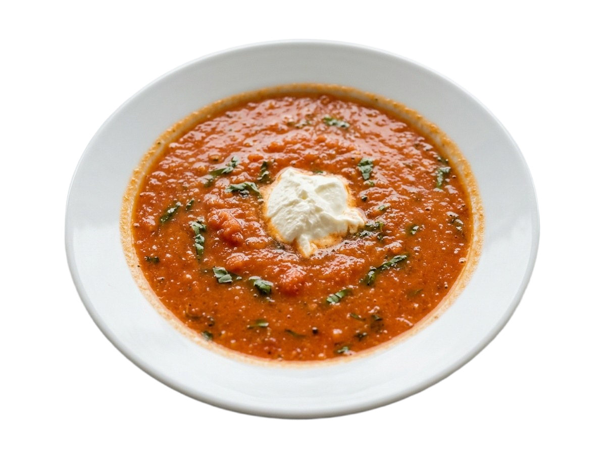Tomatensuppe mit Basilikum